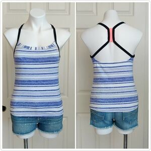 Nike striped halter athletic tank top sz M/10